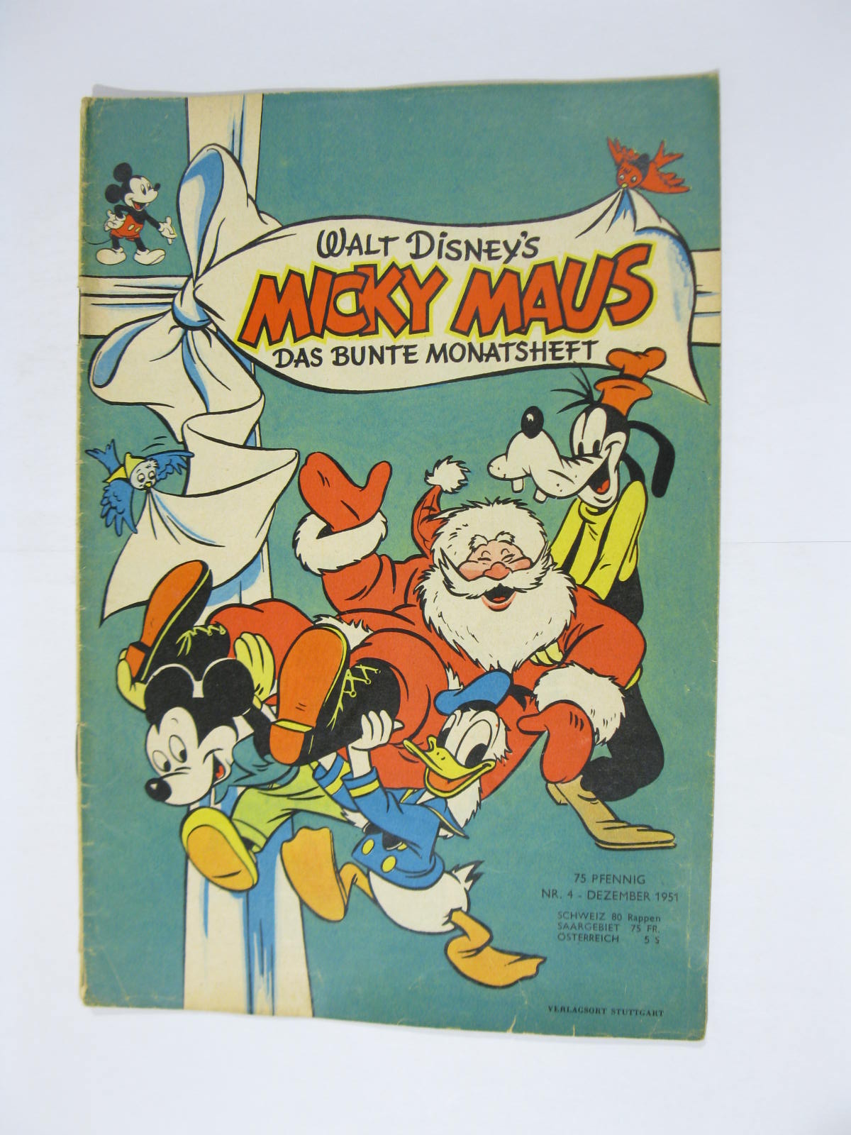 Micky Maus 1951/ 4 vom Dezember 1951 Ehapa im Zustand (2). 119005 Micky Maus 1951/ 4 vom Dezember 1951 Ehapa im Zustand (2). 119005