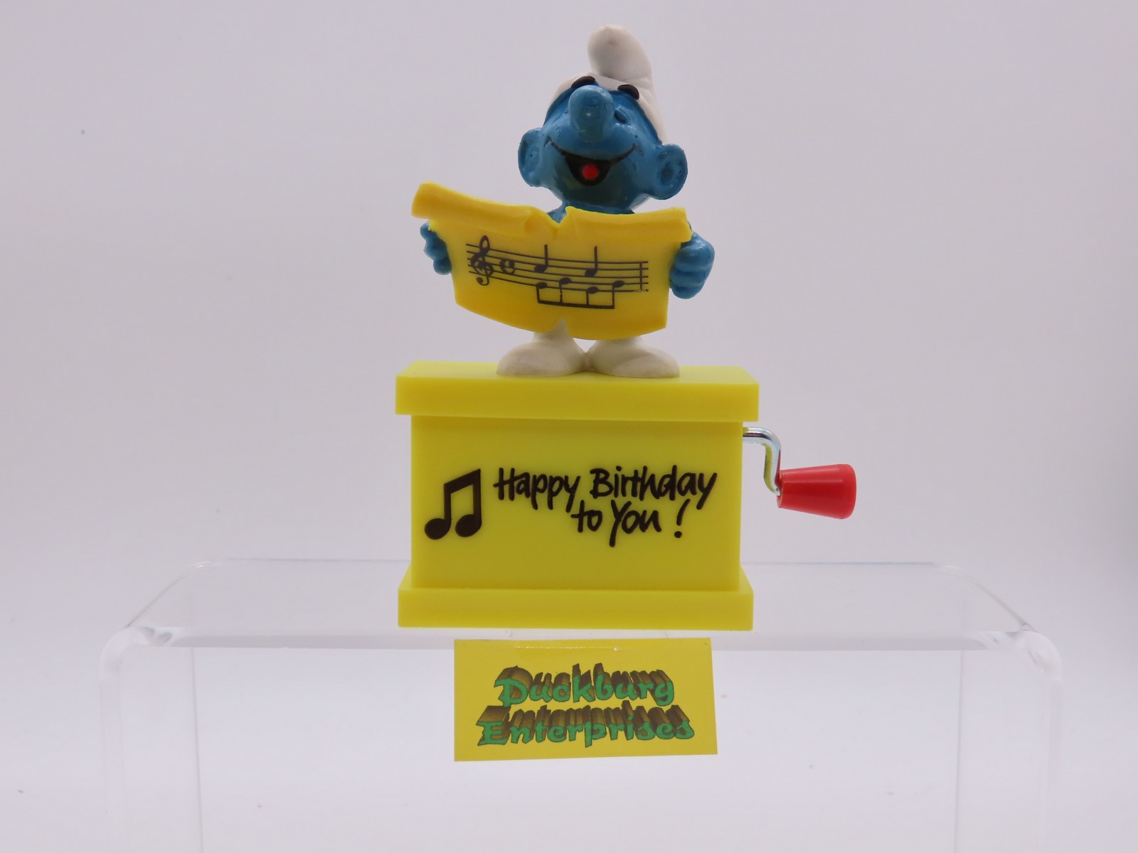 Spieluhr  Sänger Schlumpf  smurf musicbox  SCHLEICH schtroumpf 177919