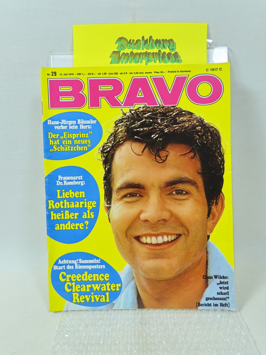 Bravo 1970 /29 vom 13.7.1970 C Wilcke, Creedance, Led Zeppelin, Glas 159427 Bravo 1970 /29 vom 13.7.1970 C Wilcke, Creedance, Led Zeppelin, Glas 159427