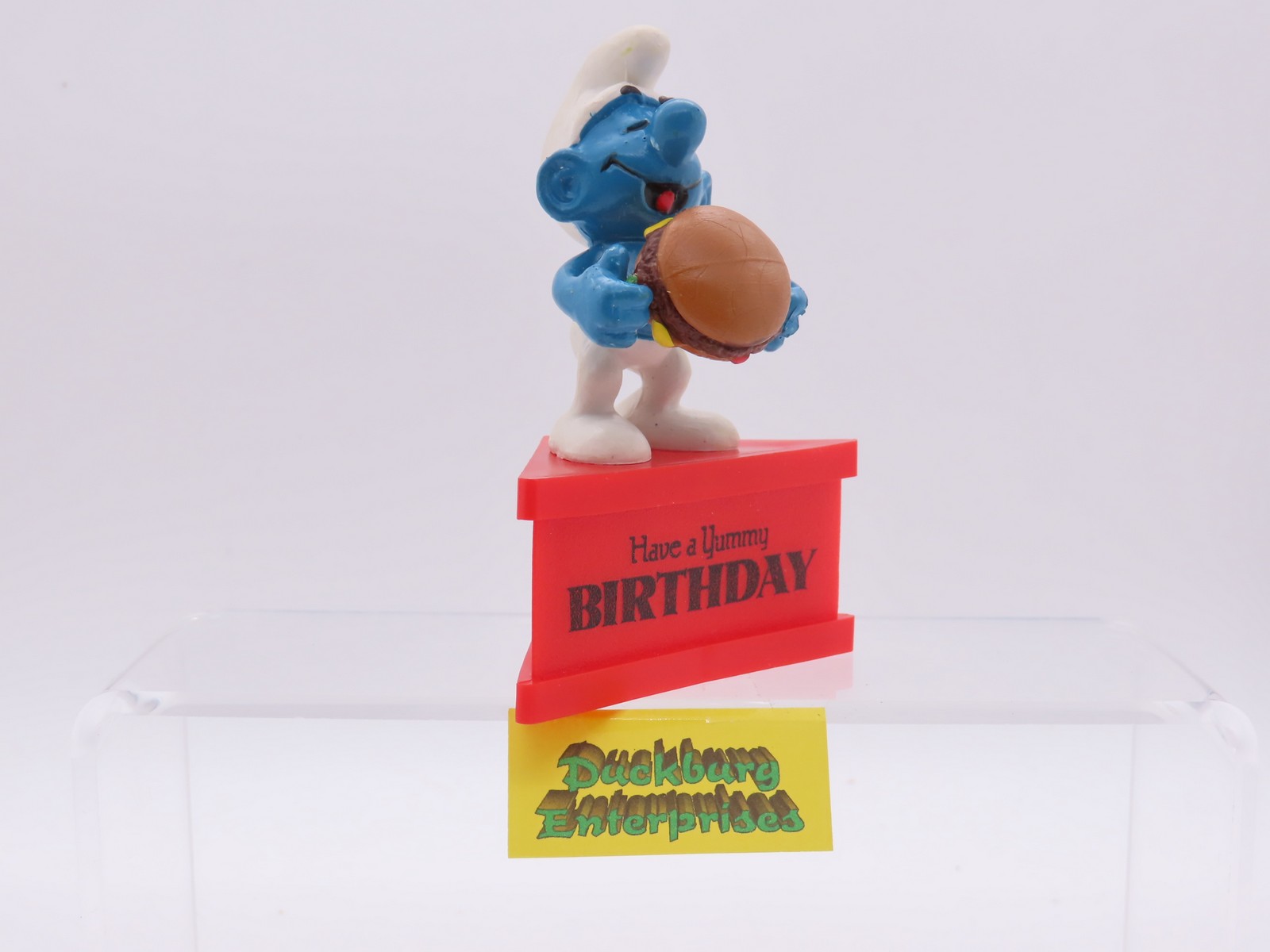 Dreieck Spruchsockel  Hamburger Schlumpf  smurf podest base Schleich 177879
