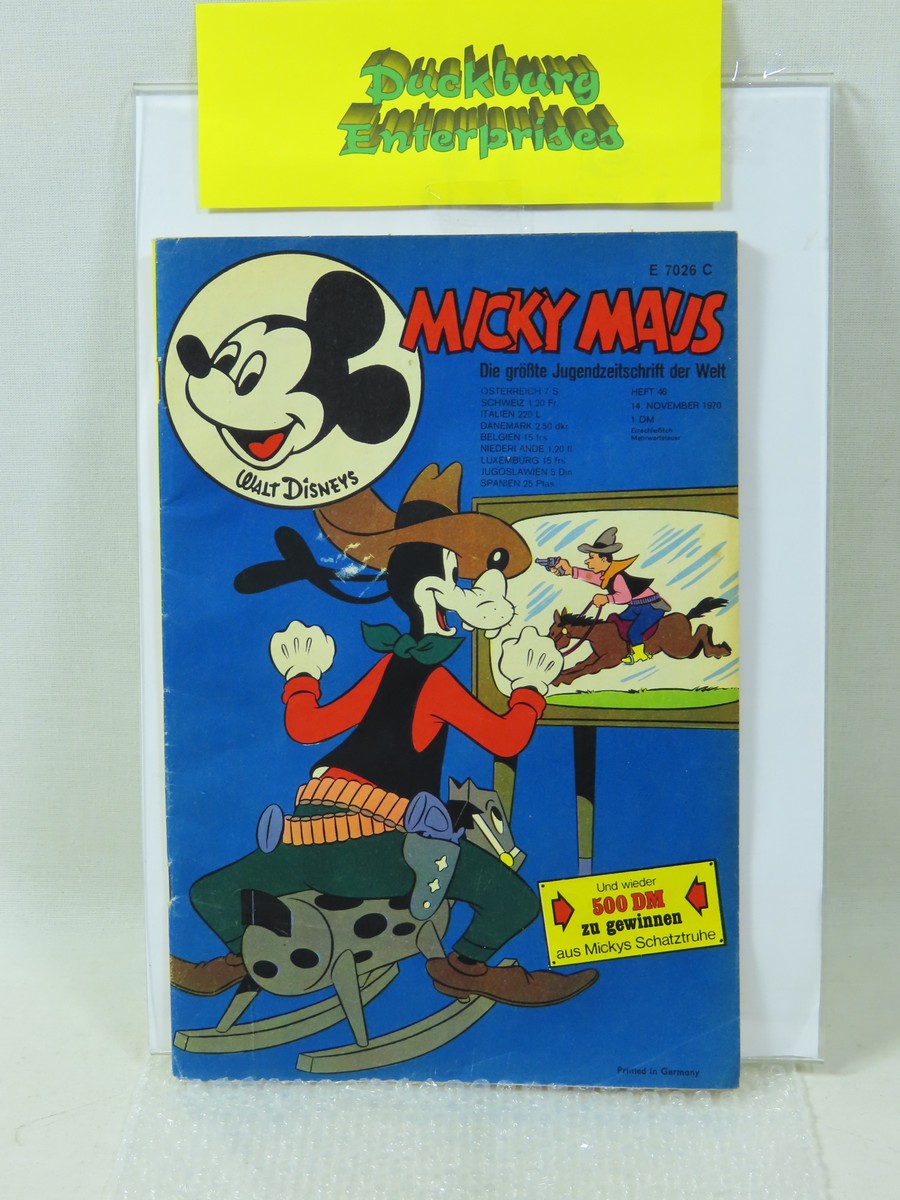 Micky Maus 1970/46 vom 14.11.1970  Ehapa im Zustand (2-3). 157807 Micky Maus 1970/46 vom 14.11.1970  Ehapa im Zustand (2-3). 157807