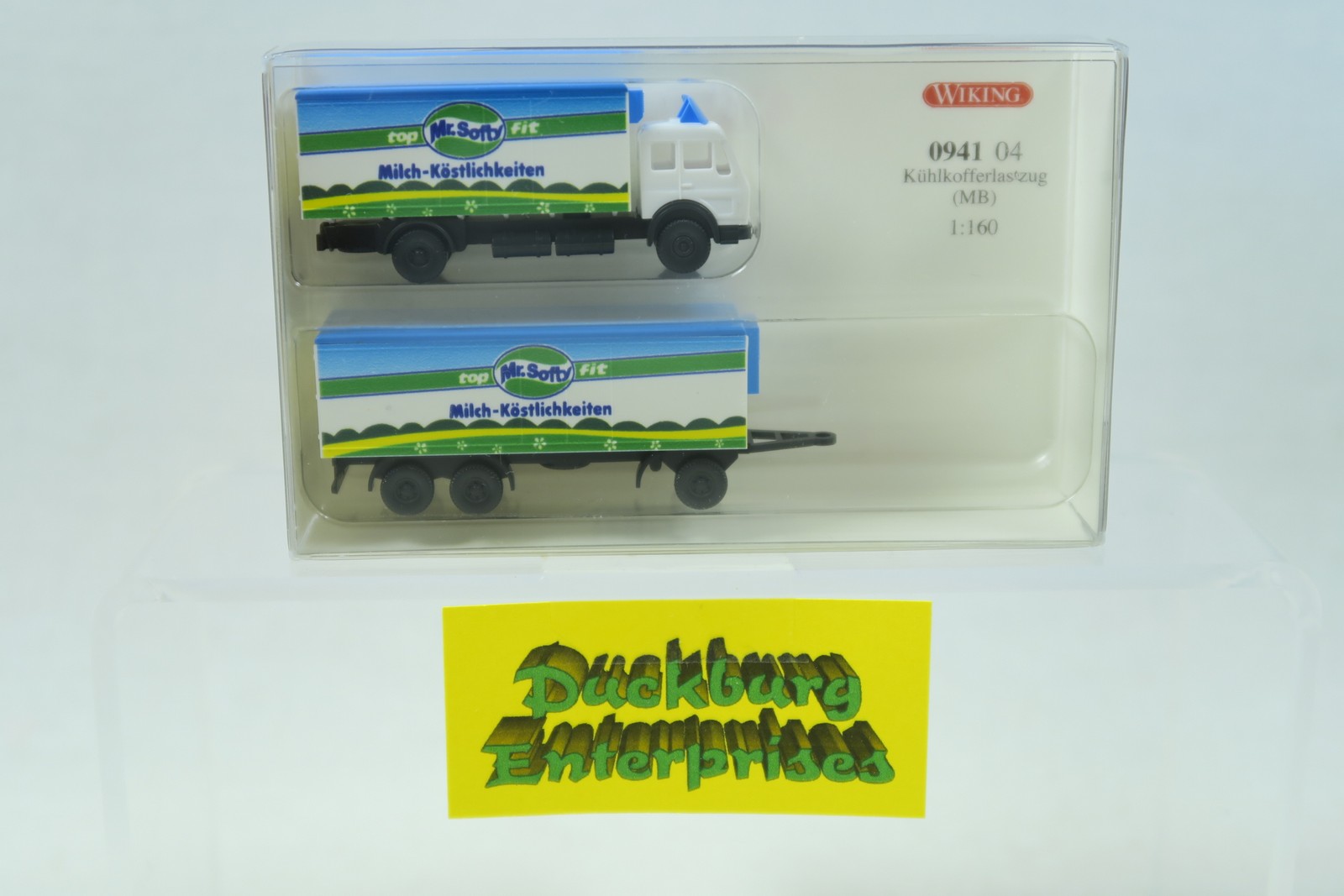 Wiking 1:160 LKW 094104 MB Kühlkofferlastzug Mr. Softy Milch in OVP 168751 Wiking 1:160 LKW 094104 MB Kühlkofferlastzug Mr. Softy Milch in OVP 168751