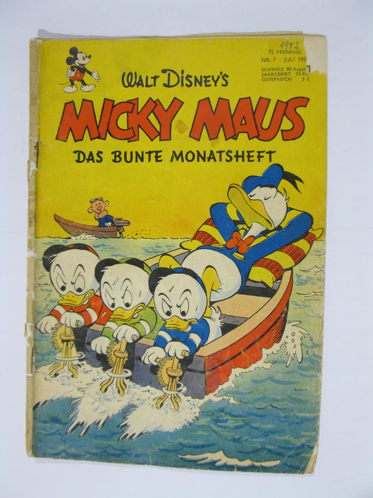 Micky Maus 1952/ 7 vom Juli 1952  Ehapa im Zustand (3-4). 119017